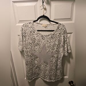 Leopard Print Star Tee